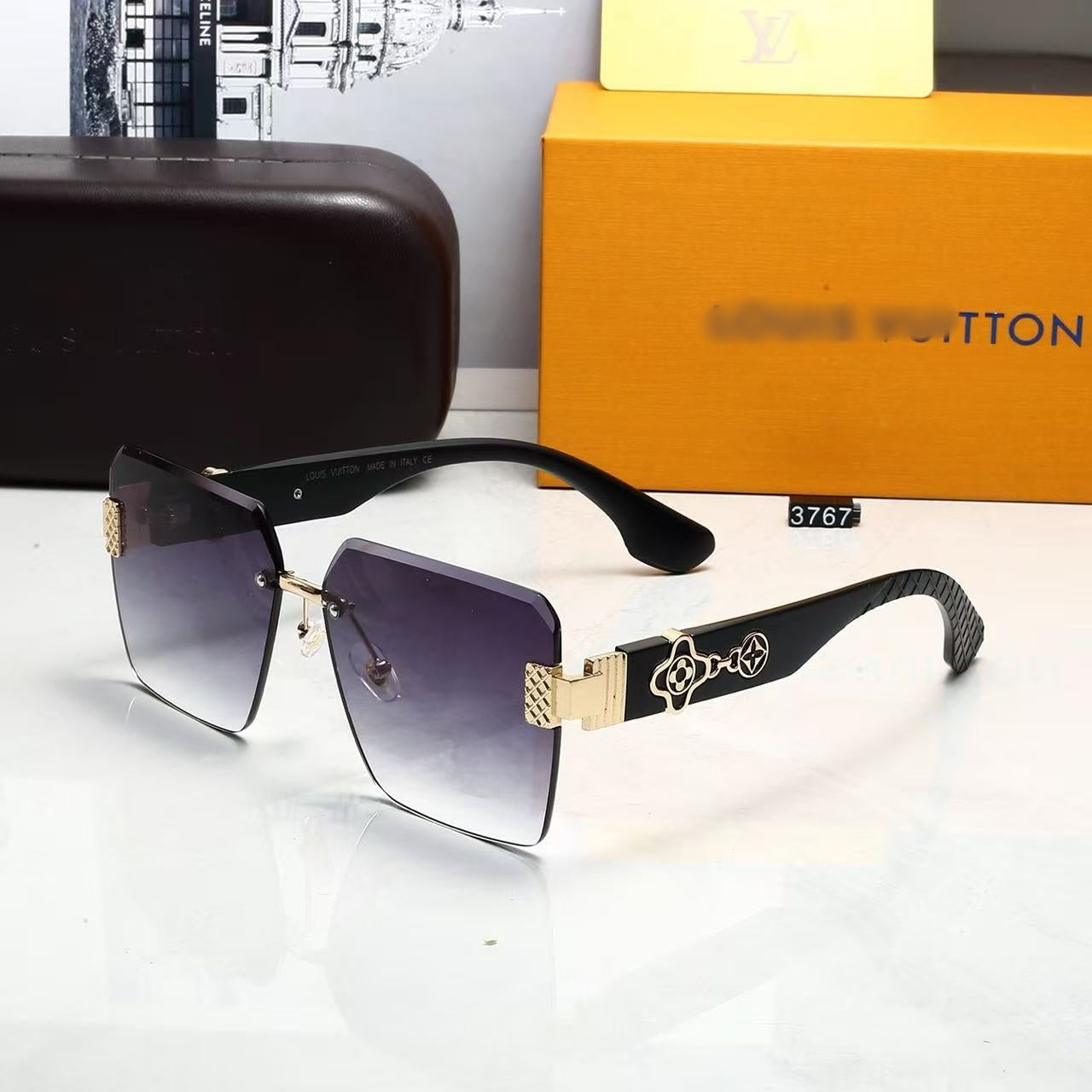 Men's Classic Lettering UV-Protection Sunglasses