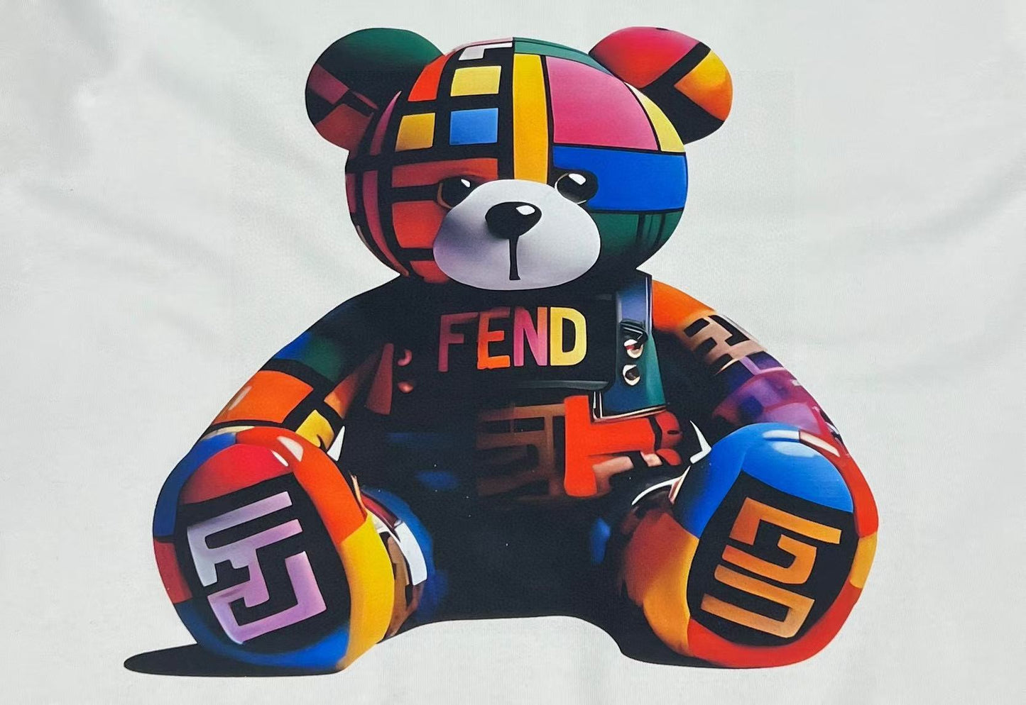 Classic Little Bear Letter T-Shirt—Stylish and Casual