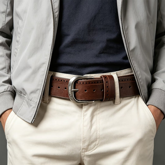 Crafted from abrasion-resistant cowhide, featuring a U-shaped design—classic and vintage.
