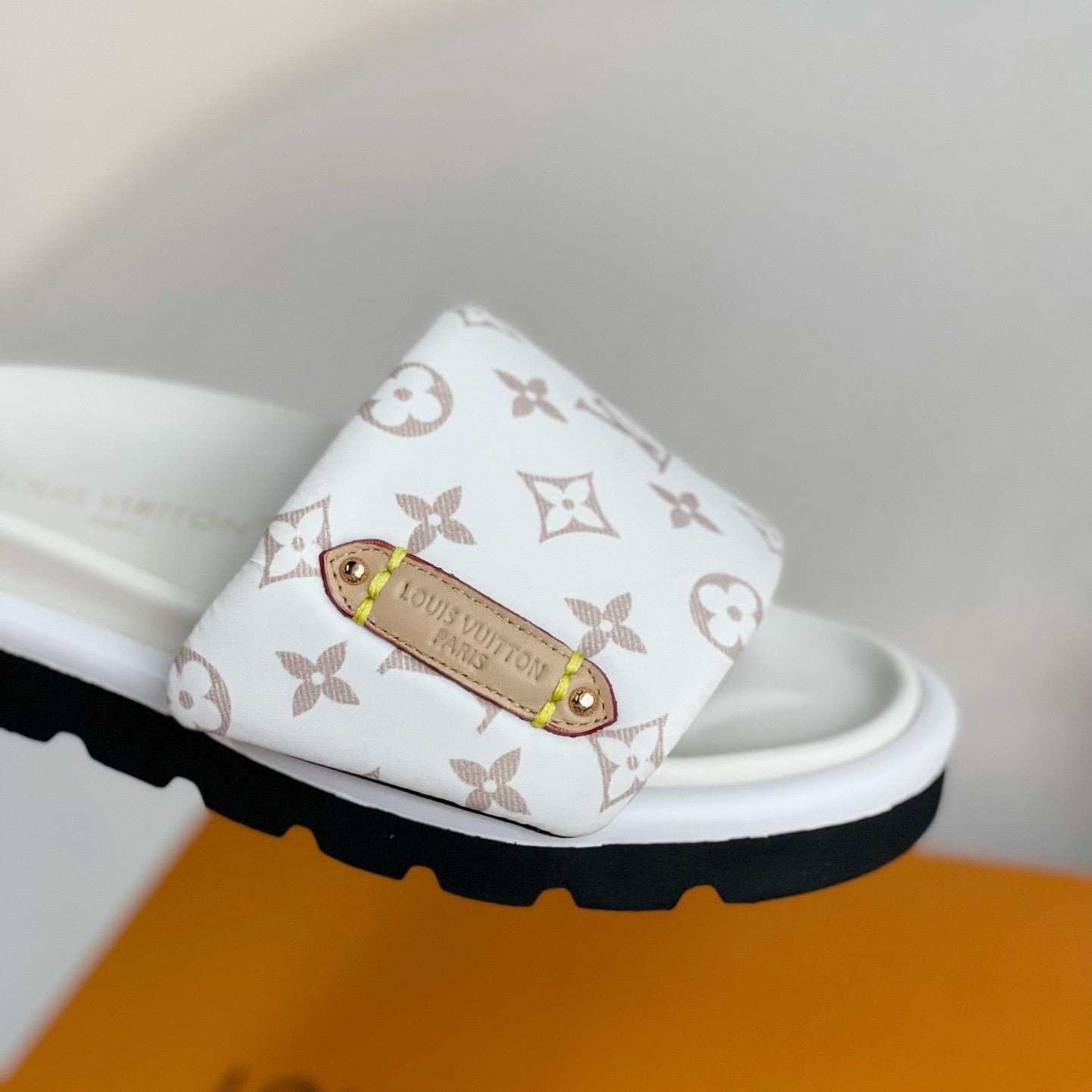 Casual Slides with White Lettering