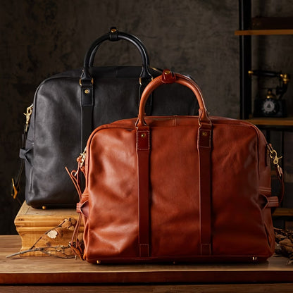 Large-capacity genuine leather travel bag (vintage cowhide)