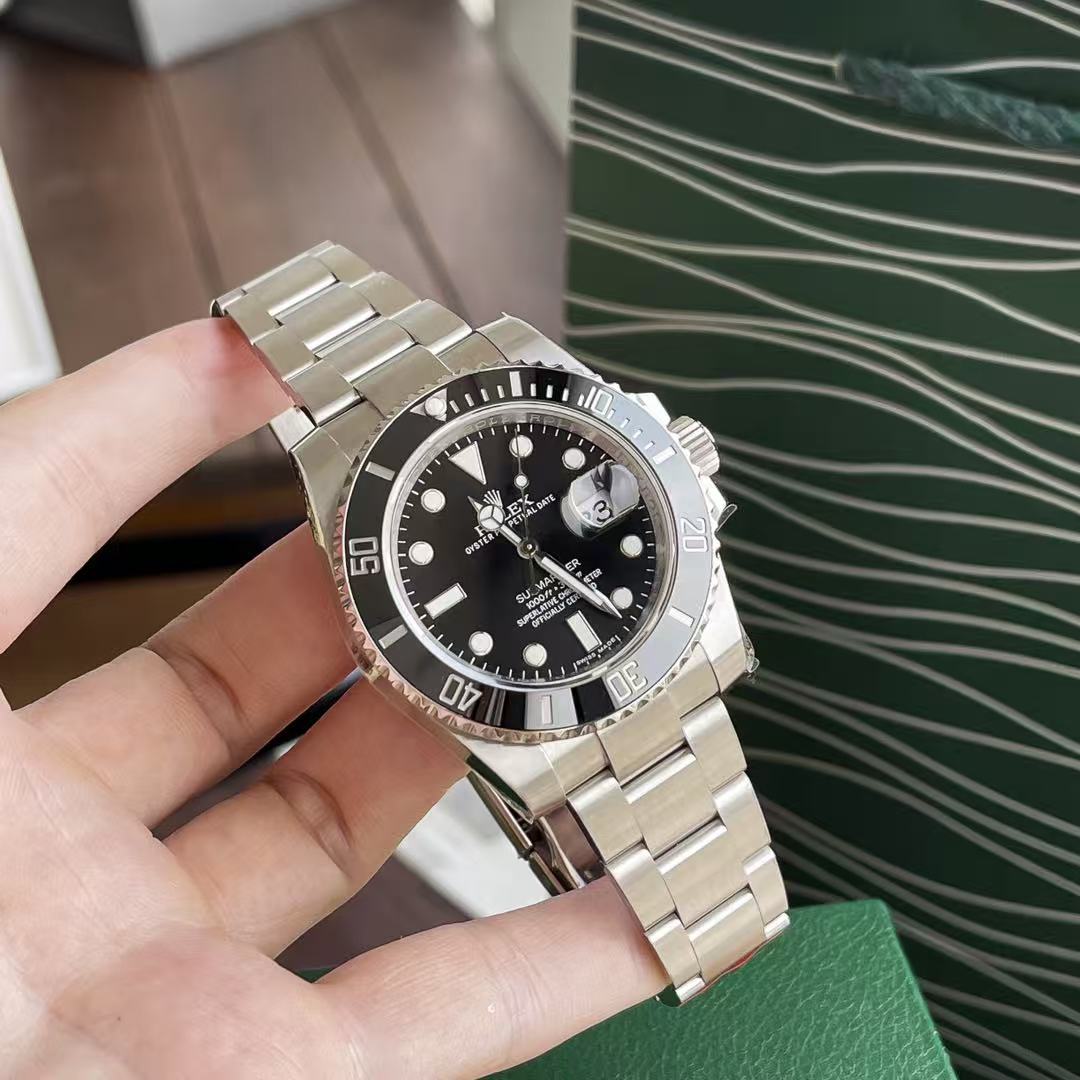 Black Dial, Branded Business Stainless Steel Watch