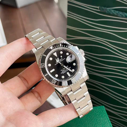 Black Dial, Branded Business Stainless Steel Watch