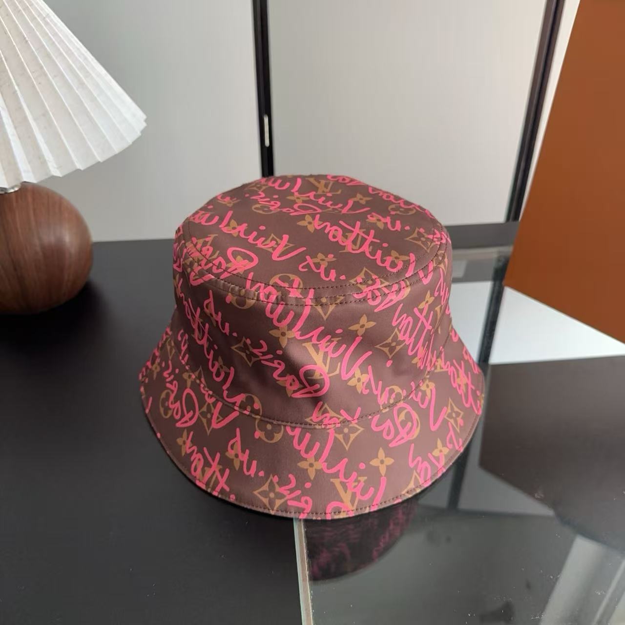 Unisex Wide-Brimmed Bucket Hat with Lettering