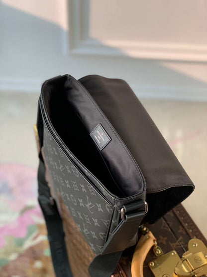 Classic black embossed crossbody/shoulder bag, high quality.