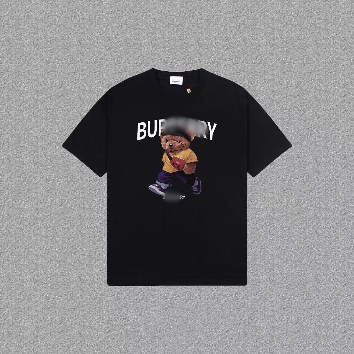 Little Bowl Bear T-Shirt — Crew Neck, Casual Summer Style