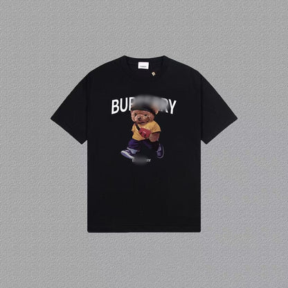 Little Bowl Bear T-Shirt — Crew Neck, Casual Summer Style