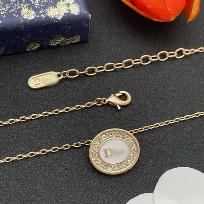 18K gold-plated letter pendant necklace, featuring an exquisite heart shape and miniature letter design.