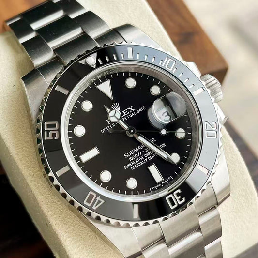 Black Dial, Branded Business Stainless Steel Watch