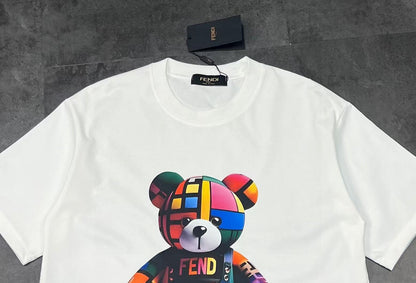 Classic Little Bear Letter T-Shirt—Stylish and Casual