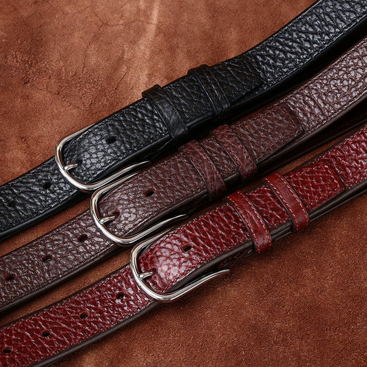 Premium Business Belt in Genuine African Buffalo-Grain Leather