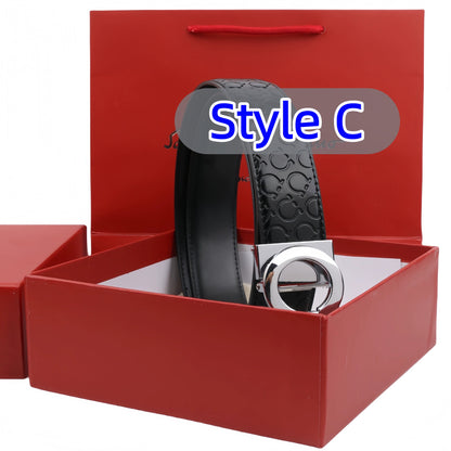 Classic Brand Engraved Reversible Belt (Colors: Black, Silver, Gold)