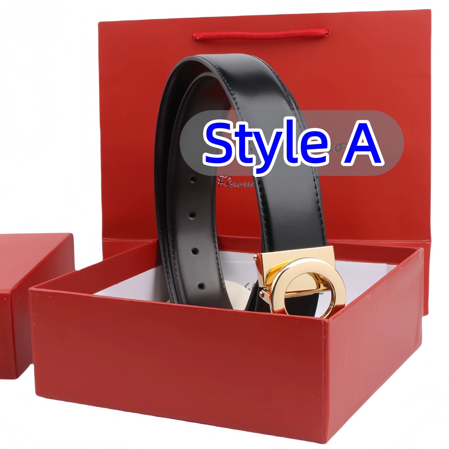 Classic Brand Engraved Reversible Belt (Colors: Black, Silver, Gold)