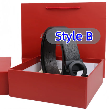 Classic Brand Engraved Reversible Belt (Colors: Black, Silver, Gold)