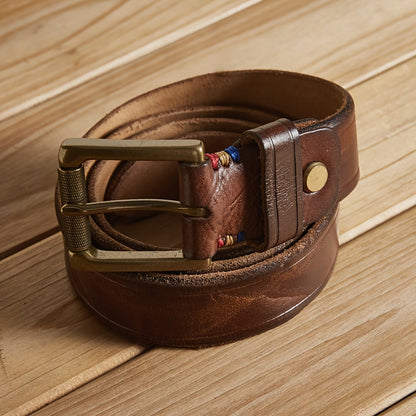 New Trend Genuine Leather Belt for Men, Casual Sports Cowhide Belt