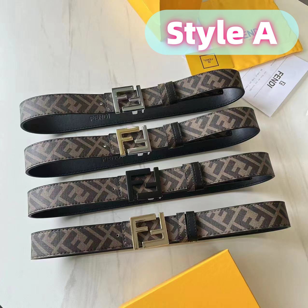 Luxury belt in classic logo style