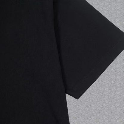 Men's Printed T-Shirt — Retro Style, Loose Fit, Letter Print