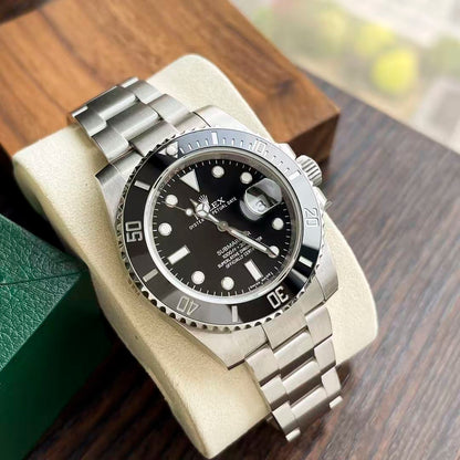 Black Dial, Branded Business Stainless Steel Watch
