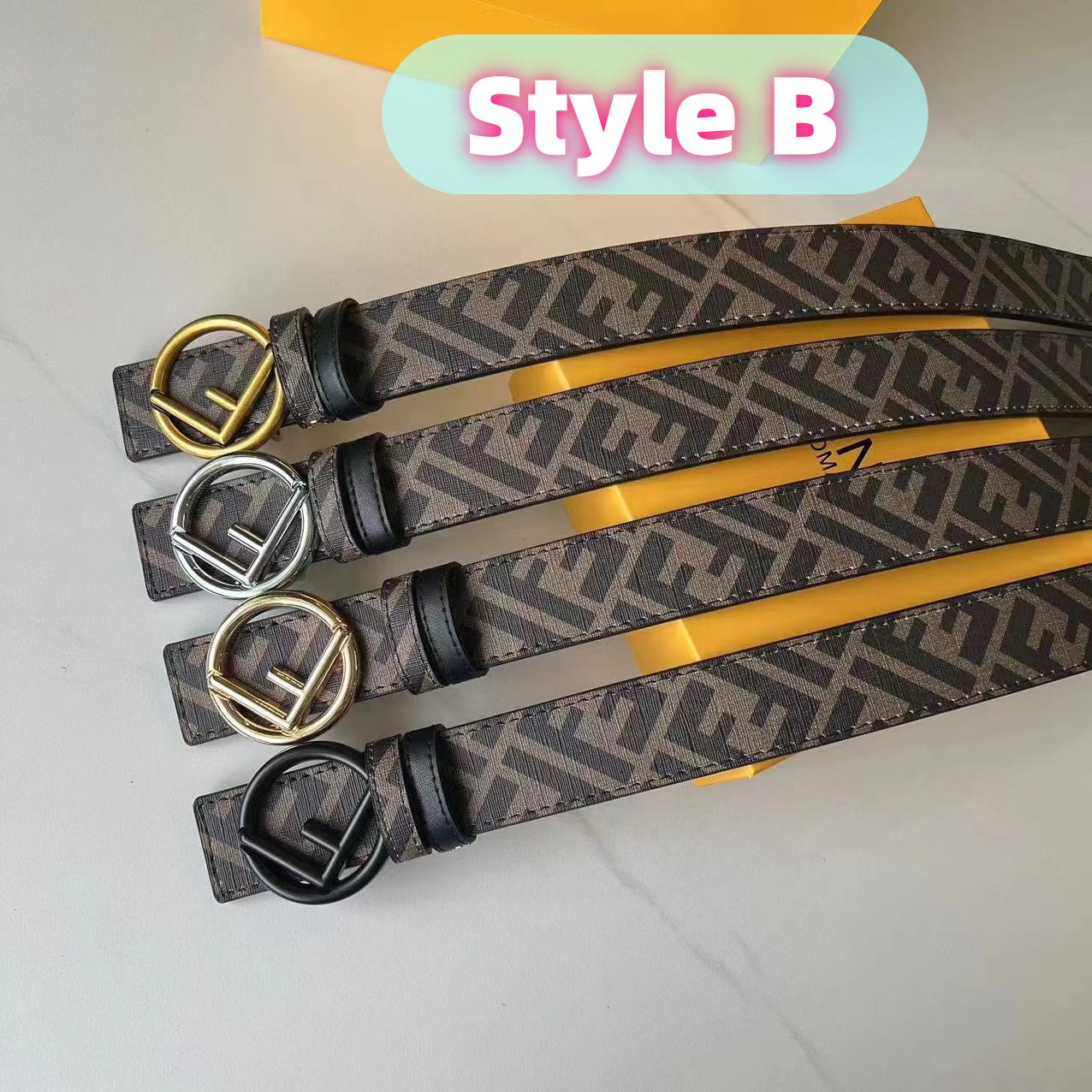 Luxury belt in classic logo style