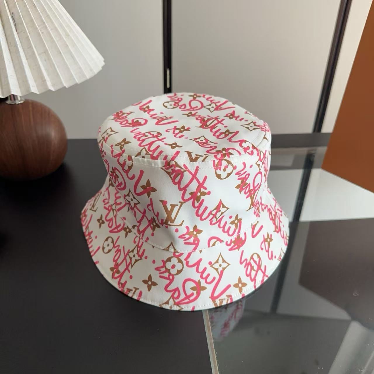 Unisex Wide-Brimmed Bucket Hat with Lettering