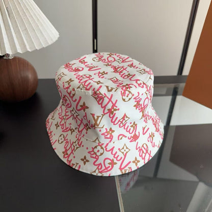 Unisex Wide-Brimmed Bucket Hat with Lettering