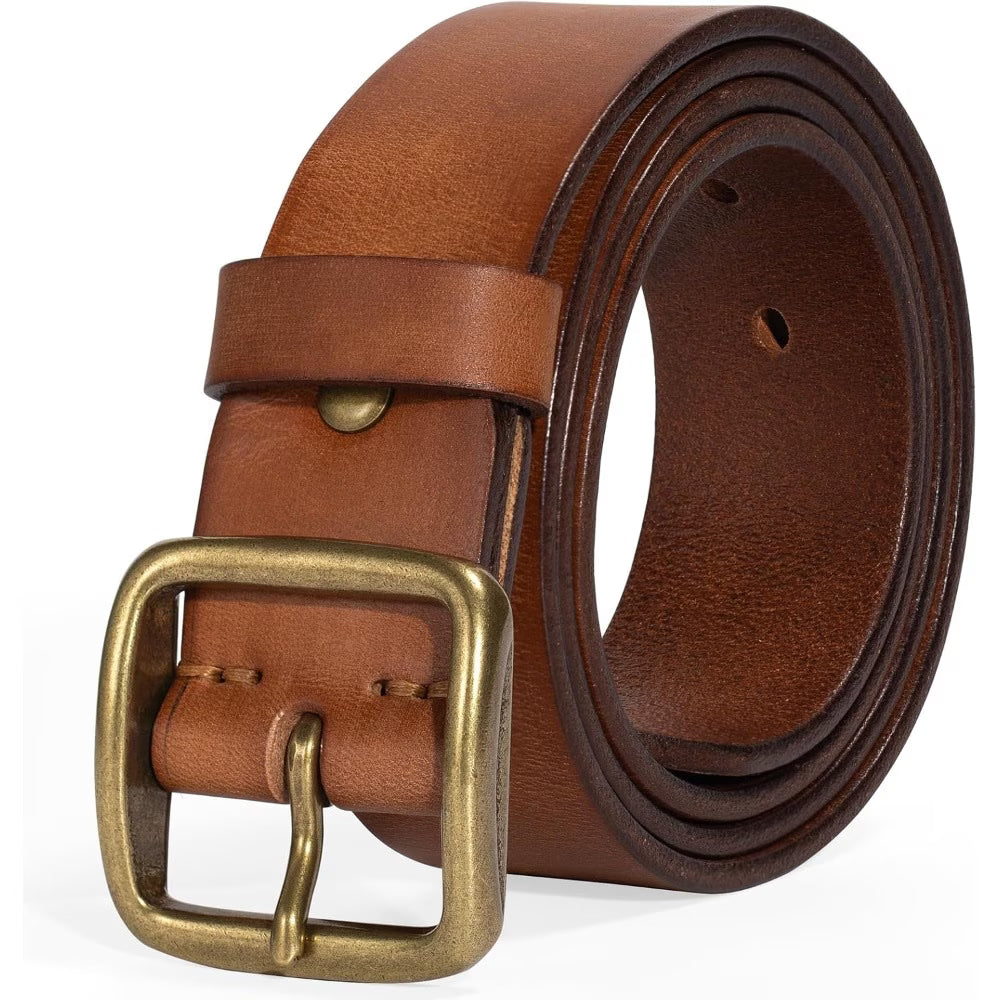 Men's Extra-Thick Belt — Durable Work Belt, High-Rigidity Men's Waistband