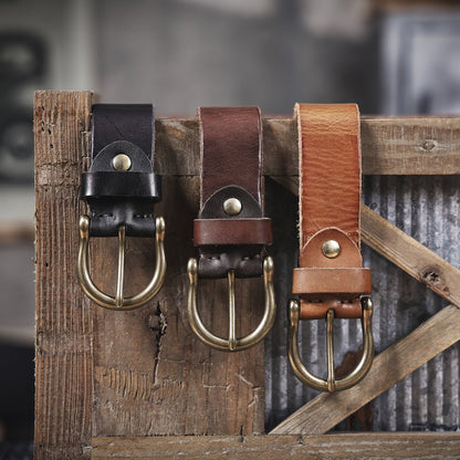 Men's Vintage Casual Wide Belt — Crafted from Top-Grain Cowhide with a Minimalist Design.